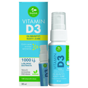 GreenLab Vitamin D3 1000 IU u spreju